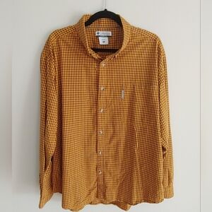 COLUMBIA Plaid Outdoor Long Sleeve Button Front Shirt XXL